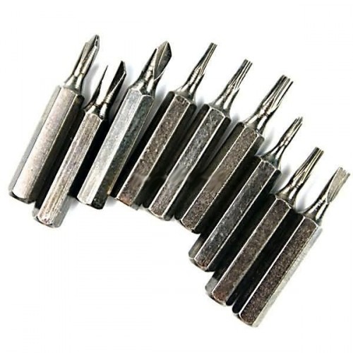 9-dielna sada magnetických skrutkovačov - červená