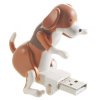 USB antistresový pes (hnedo biely)