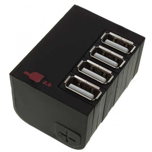 Otočný USB Hub 2.0 - čierny