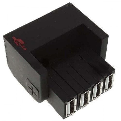 Otočný USB Hub 2.0 - čierny