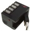 Otočný USB Hub 2.0 - čierny