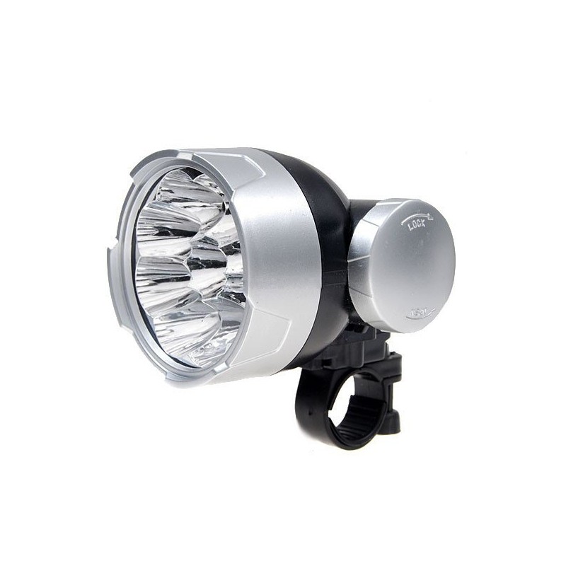 9-LED diodové predné svetlo na bicykel