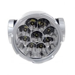 9-LED diodové predné svetlo na bicykel