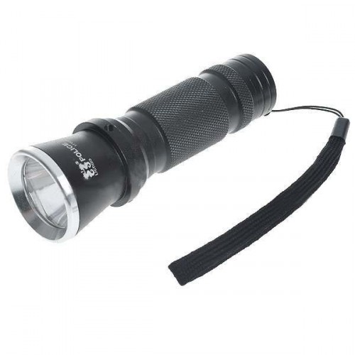 3W 60-Lumenové 2-módové predné biele svetlo na bicykel - čierno strieborné