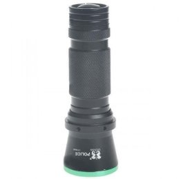 3W 60-Lumenové 2-módové predné biele svetlo na bicykel - čierno zelené