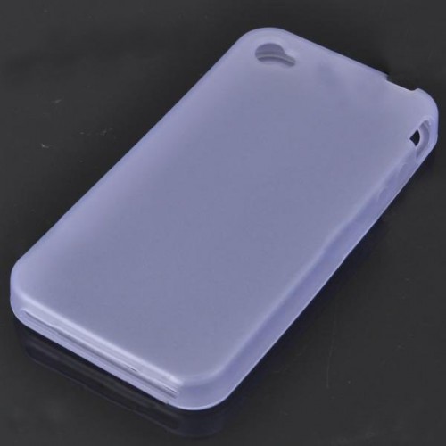 Ochranné silikónové puzdro pre iPhone 4 - priehľadná modrá