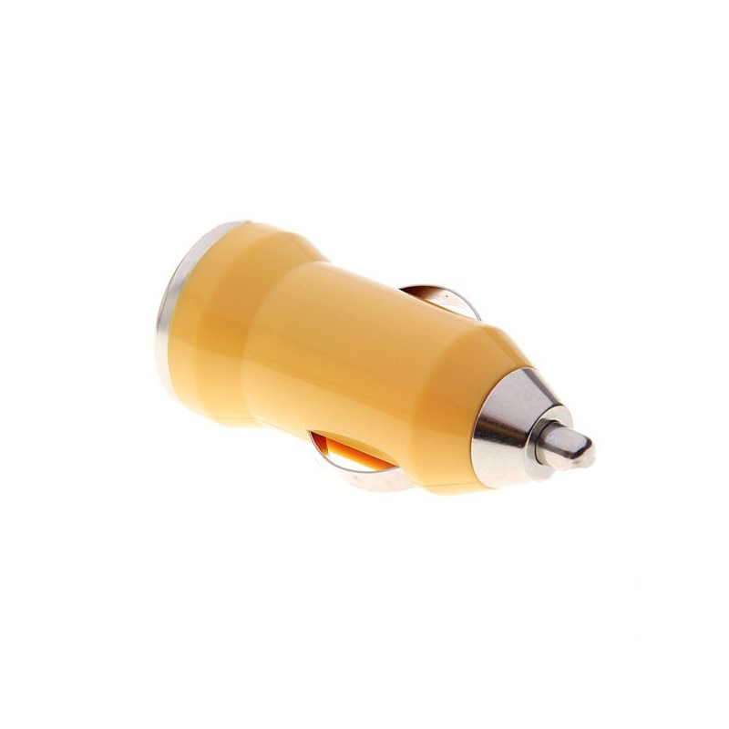 USB napájací adaptér autonabíjačka (žltá)