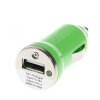 USB napájací adaptér autonabíjačka (zelená)
