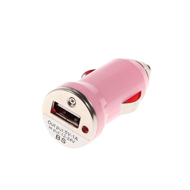 USB napájací adaptér autonabíjačka (ružová) USB napájací adaptér autonabíjačka (ružová)