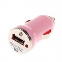 USB napájací adaptér autonabíjačka (ružová)