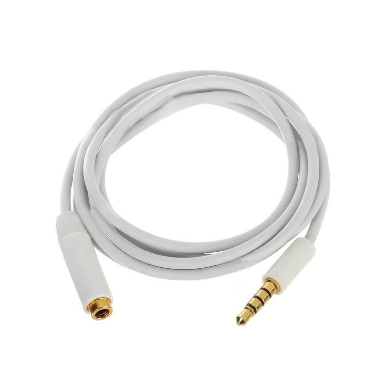 Audio predlžovací kábel iPhone 5 / 4 / 4S / 3 / iPad / iPod - biely Audio predlžovací kábel iPhone 5 / 4 / 4S / 3 / iPad / iPod - biely
