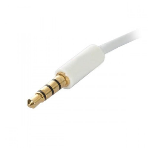 Audio predlžovací kábel iPhone 5 / 4 / 4S / 3 / iPad / iPod - biely