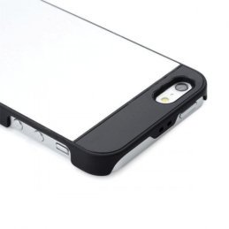 Ochranný hliníkový zadný kryt pre iPhone 5 čierno-strieborný