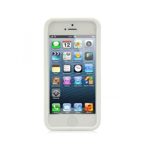 Ochranné silikónové púzdro pre iPhone 5 - biele