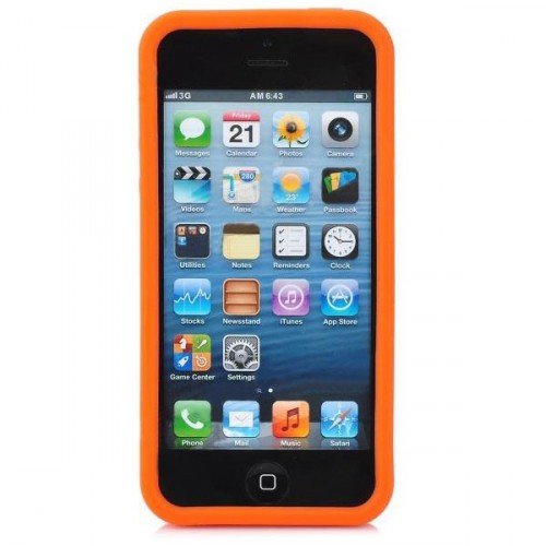 Ochranné silikónové púzdro pre iPhone 5 - oranžové
