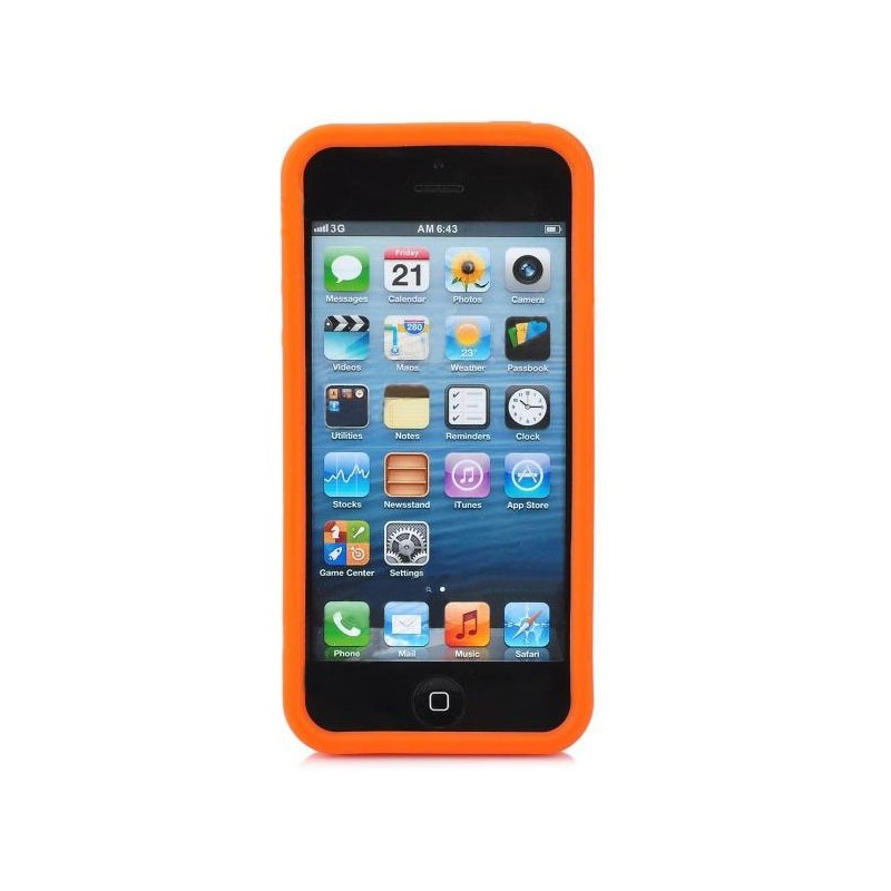 Ochranné silikónové púzdro pre iPhone 5 - oranžové Ochranné silikónové púzdro pre iPhone 5 - oranžové