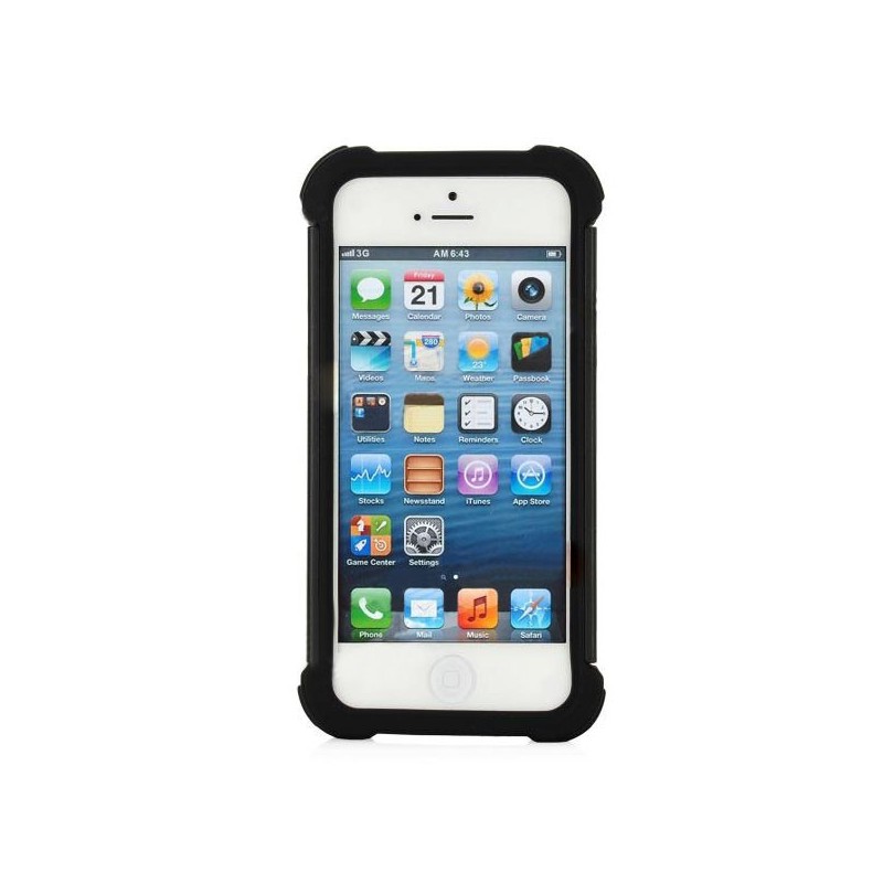Ochranné púzdro silikón/plast pre iPhone 5 čierne Ochranné púzdro silikón/plast pre iPhone 5 čierne