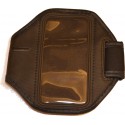 Čierne športové púzdro na ruku pre iPhone 5 / iPhone 4 4S s dierou na slúchadlá