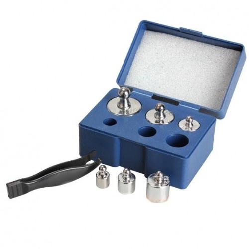 6 dielná kalibračná sada závaží 5g 10g 20g 50g 100g