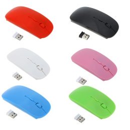 Ultratenká bezdrôtová myš - zelená 2,4G USB reciever