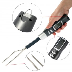 Grilovacia vidlička s teplomerom BBQ
