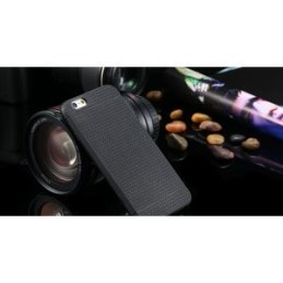 Čierny silikónový zadný kryt pre iPhone 6 Plus