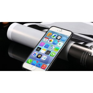Čierny silikónový zadný kryt pre iPhone 6 Plus