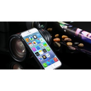 Čierny silikónový zadný kryt pre iPhone 6 Plus