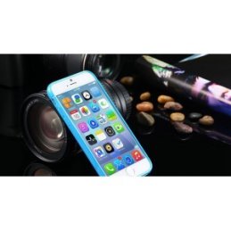 Modrý silikónový zadný kryt pre iPhone 6 Plus