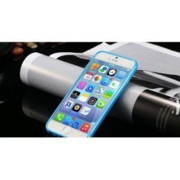 Modrý silikónový zadný kryt pre iPhone 6 Plus