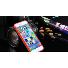 Červený silikónový zadný kryt pre iPhone 6 Plus