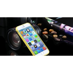Žltý silikónový zadný kryt pre iPhone 6 Plus