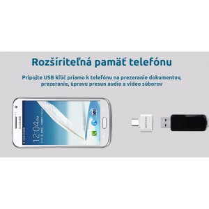 Vention microUSB OTG Adaptér biely