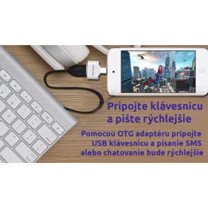 Vention microUSB OTG Adaptér biely