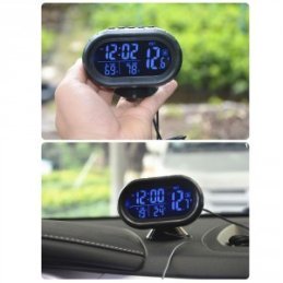 Digitálny teplomer do auta modrý displej