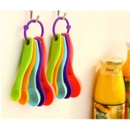 5ks farebné plastové odmerky 1-15g