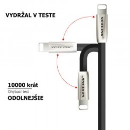 VOXLINK 3m USB / LIGHTNING oranžový kábel