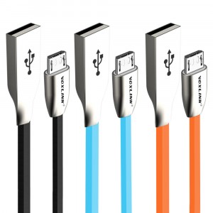 VOXLINK 3m USB / microUSB čierny odolný kábel