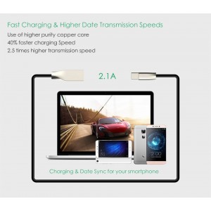 1m SUPTEC USB-C Fast Charge kábel čierny