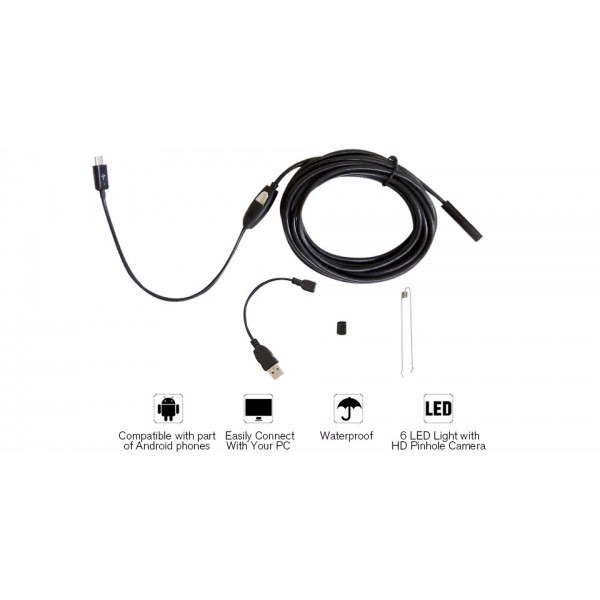10m/7mm Android endoskop s LED 10m/7mm Android endoskop s LED