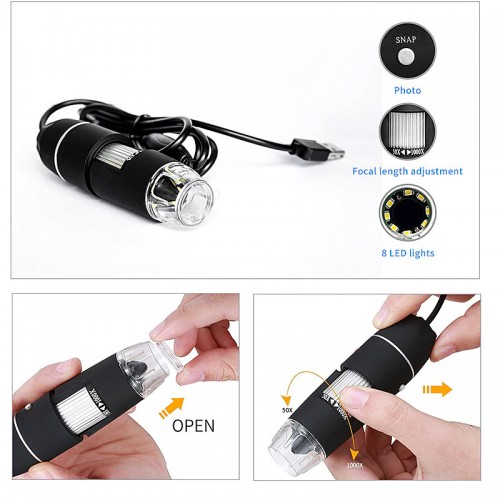 USB digitálny mikroskop so zväčšením až 500x
