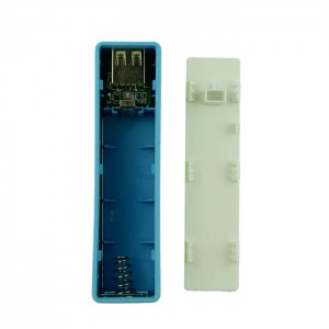 USB Power Banka na 1x 18650 batériu modrá