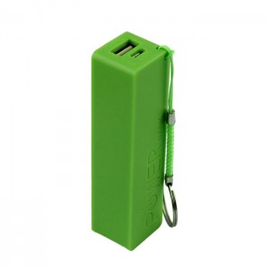 USB Power Banka na 1x 18650 batériu zelená