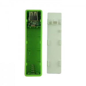 USB Power Banka na 1x 18650 batériu zelená