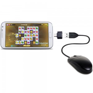 USB/microUSB OTG adaptér biely