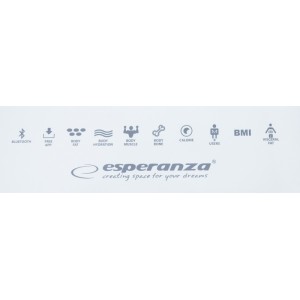 EBS016W Esperanza Digitálna osobná váha 8v1 s bluetooth b.fit biela