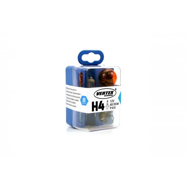 AMiO Sada 8 ks žiaroviek a poistiek H4