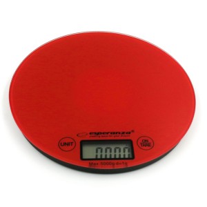 Esperanza EKS003R Digitálna kuchynská váha do 5kg/1g červená