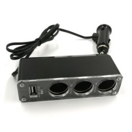 3-rozbočovač autozapalovačovej zásuvky s USB