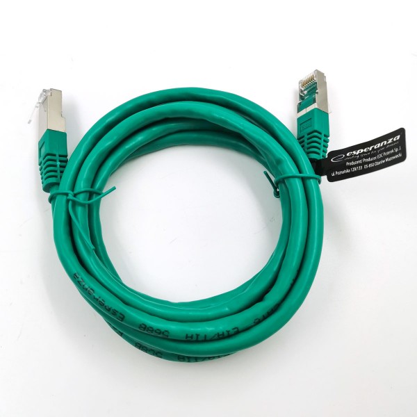 EB285G UTP CAT 6 patchcord kábel 2m zelený Esperanza EB285G UTP CAT 6 patchcord kábel 2m zelený Esperanza